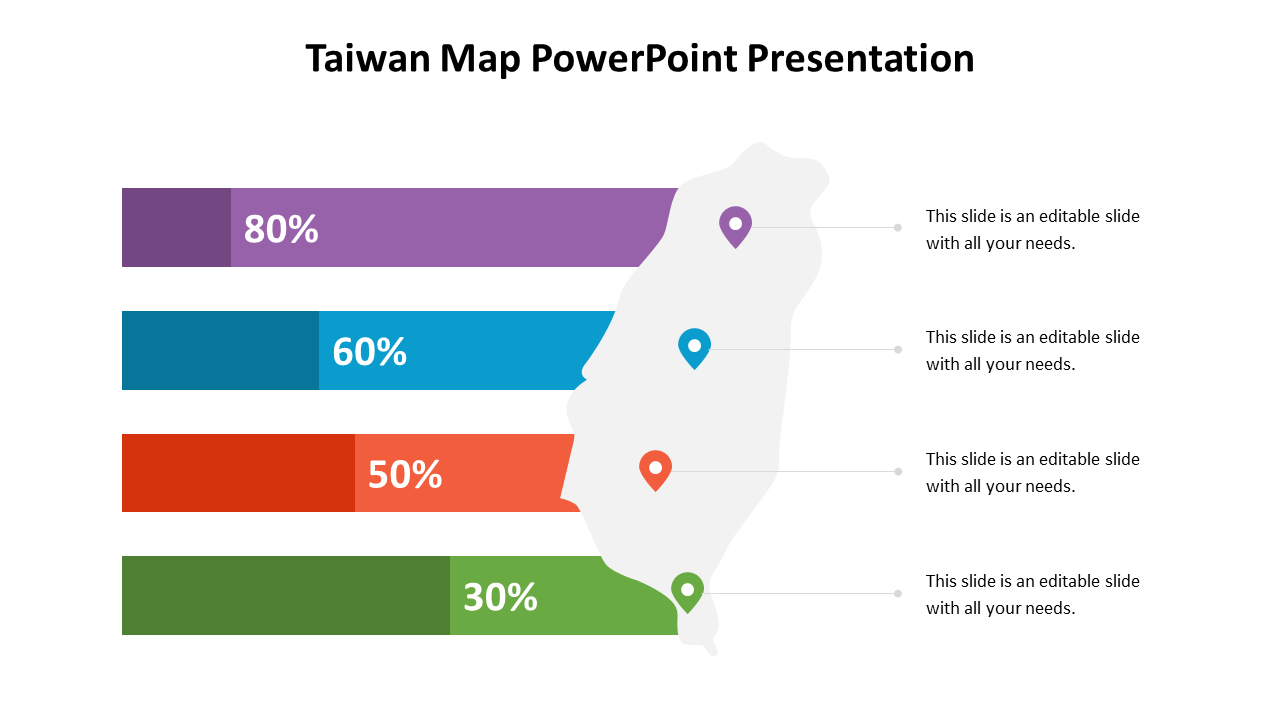 Creative Taiwan Map PowerPoint Presentation Template